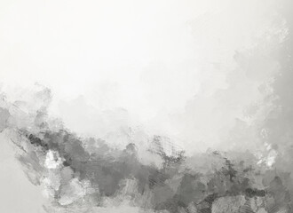 Abstract white and light gray oil painting background with brush strokes. High resolution full...