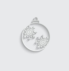 christmas ball icon vector happy new year