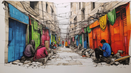 Vozes do Morro: A Luta e a Esperança nas Condições Precárias, IA Generativa