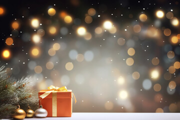 Happy New Year and Christmas Day background. AI generated.