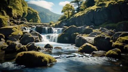 Beautiful one small waterfall.