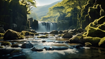 Beautiful one small waterfall.