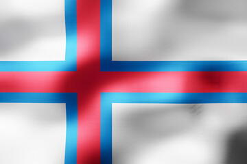 Fototapeta premium Faroe Islands - textile flag - 3d illustration
