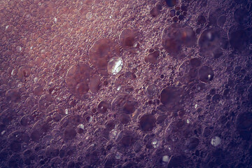 Macro shot of bubbles in water
