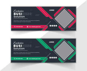 Minimal Black and Colorful Facebook Cover Design, Unique Design and vector Illustration