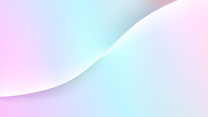 Abstract Wavy Gradient Background. Three-dimensional Pastel Colored Texture. Vector Illustration.