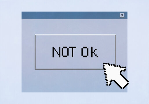 Computer cursor hovering over Not OK button
