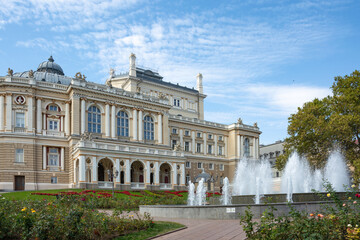 Fototapeta na wymiar Odesa National Academic Theater of Opera and Ballet, architectural landmark, Ukraine