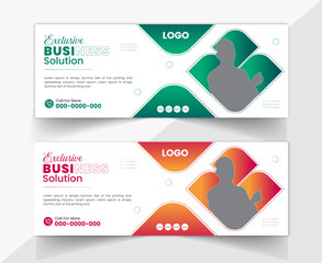 Modern Minimal Facebook Cover Design Template, Creative Design And layer Organize.
