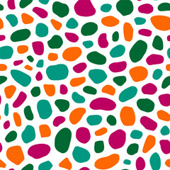 Seamless pattern with colorful pebbles