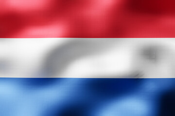 Netherlands - textile flag - 3d illustration
