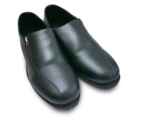 Mens black leather shoes