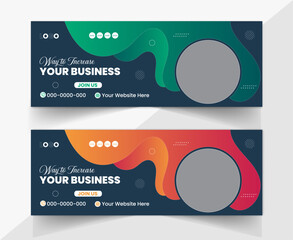 Modern template banner and cover for social media design, design for ads, file with layered Facebook Cover Design
