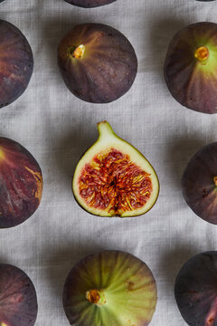 Minimalist composition with figs