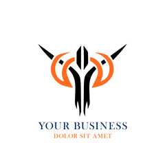 abstract rune symbol tribal logo template for business