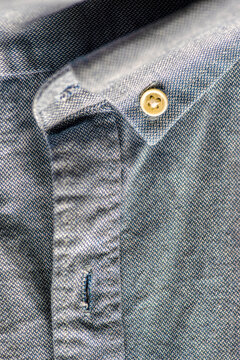 Gray shirt collar detail