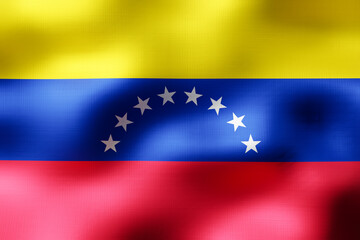 Venezuela - textile flag - 3d illustration