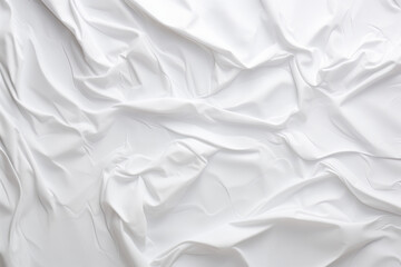 Obraz premium White blank texture background - fabric, textile, paper creased, folds - mockup