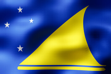 Tokelau - textile flag - 3d illustration