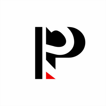 Letter P logo design with number 2.