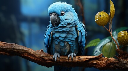 Obraz premium Tiny cute and adorable blue parrot