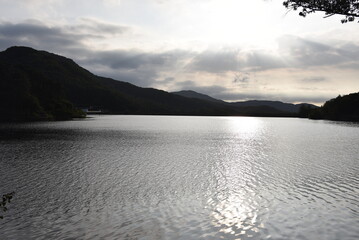 Reservoir landscape in Korea