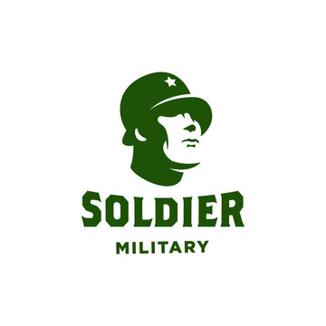 classic patriot soldier military army logo design