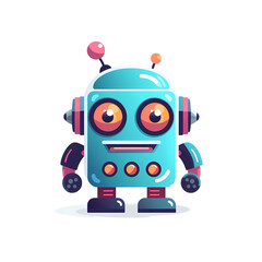 Fototapeta premium robot flat illustration