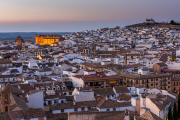 Obraz premium Antequera townscape at evening, Andalusia, Spain