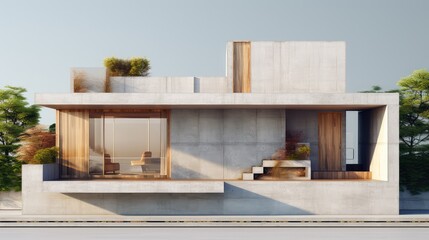 Obraz na płótnie Canvas 3D rendering of the house model.