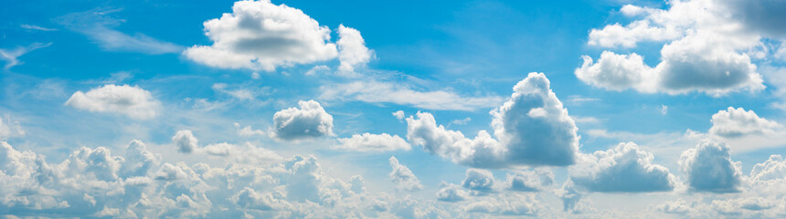 Naklejka na ściany i meble Blue sky and white cloud panorama on daytime