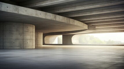 3D rendering of a living hall room with the airy large window wall overlooking the surrounding outside.