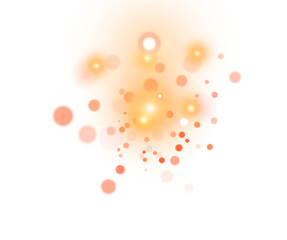 Bokeh light effect on transparent background