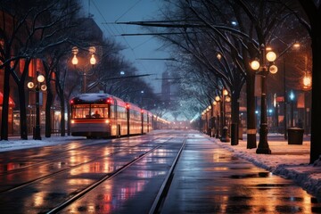 Urban Winter Scenes - Generative AI