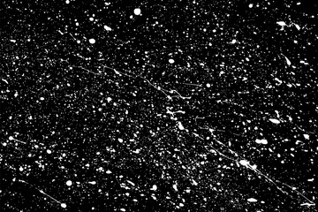 White splashes effects on black background. Grain overlay texture.  Vector illustration.  