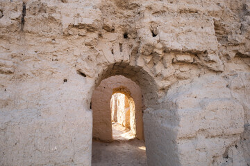 Ruine der buddhistischen Klosteranlage von Karatepa, Usbekistan, aus dem 1. bis 2. Jahrhundert n....