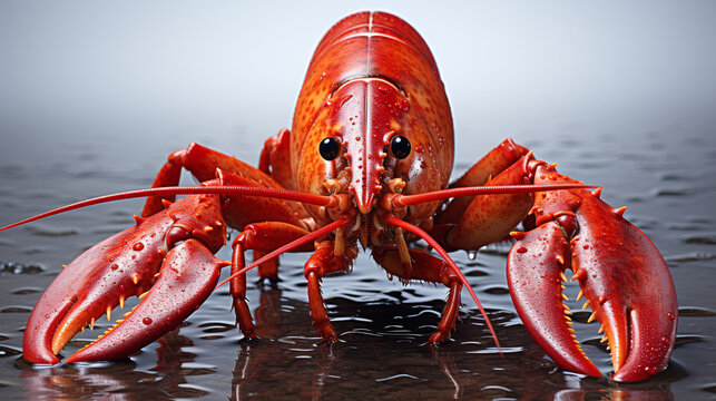 lobster on ice HD 8K wallpaper Stock Photographic Image