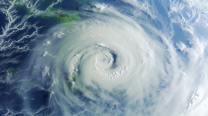 Satellite images of a hurricane from a satellite
