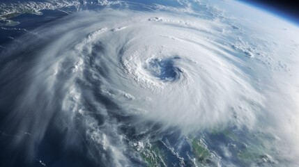 Satellite images of a hurricane from a satellite