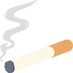 Cigarettes butt with smoking doodle