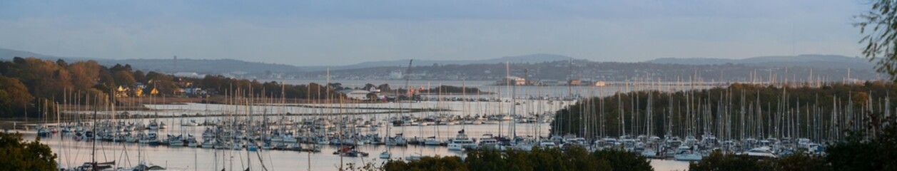 Sunset across Warsash, Hamble and Calshot Southampton 