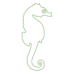 vector, silhouette of a seahorse