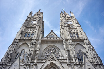 Fototapeta premium Detail of the Church in Quito