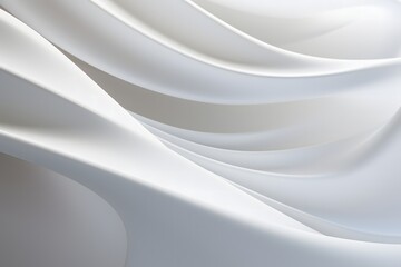 Obraz premium colorful white abstract background with large white curves, in the style of piles/stacks, subtle use of light and shadow, photorealistic detail, plasticien, rounded, light-filled, utilizes