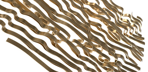 Captivating Gleam: Abstract 3D Gold Cloth Illustration for Eye-catching Designs