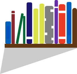 Fototapeta premium books on the shelf