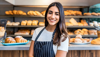 young entrepreneur opening her bakery