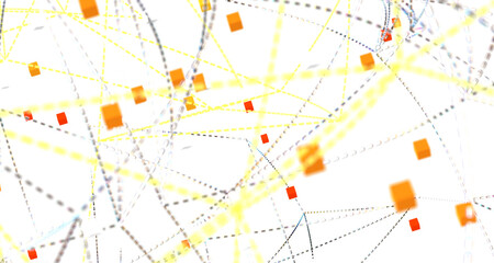 Concept of AI technology, Motion of digital data flow.