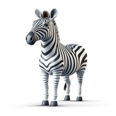 Fototapeta na wymiar Zebra cartoon animal character