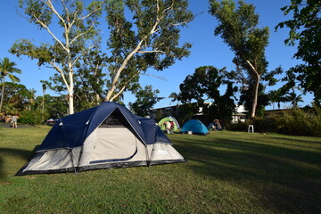 blue tent at camping site  © 석호 장